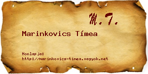 Marinkovics Tímea névjegykártya
