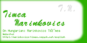 timea marinkovics business card